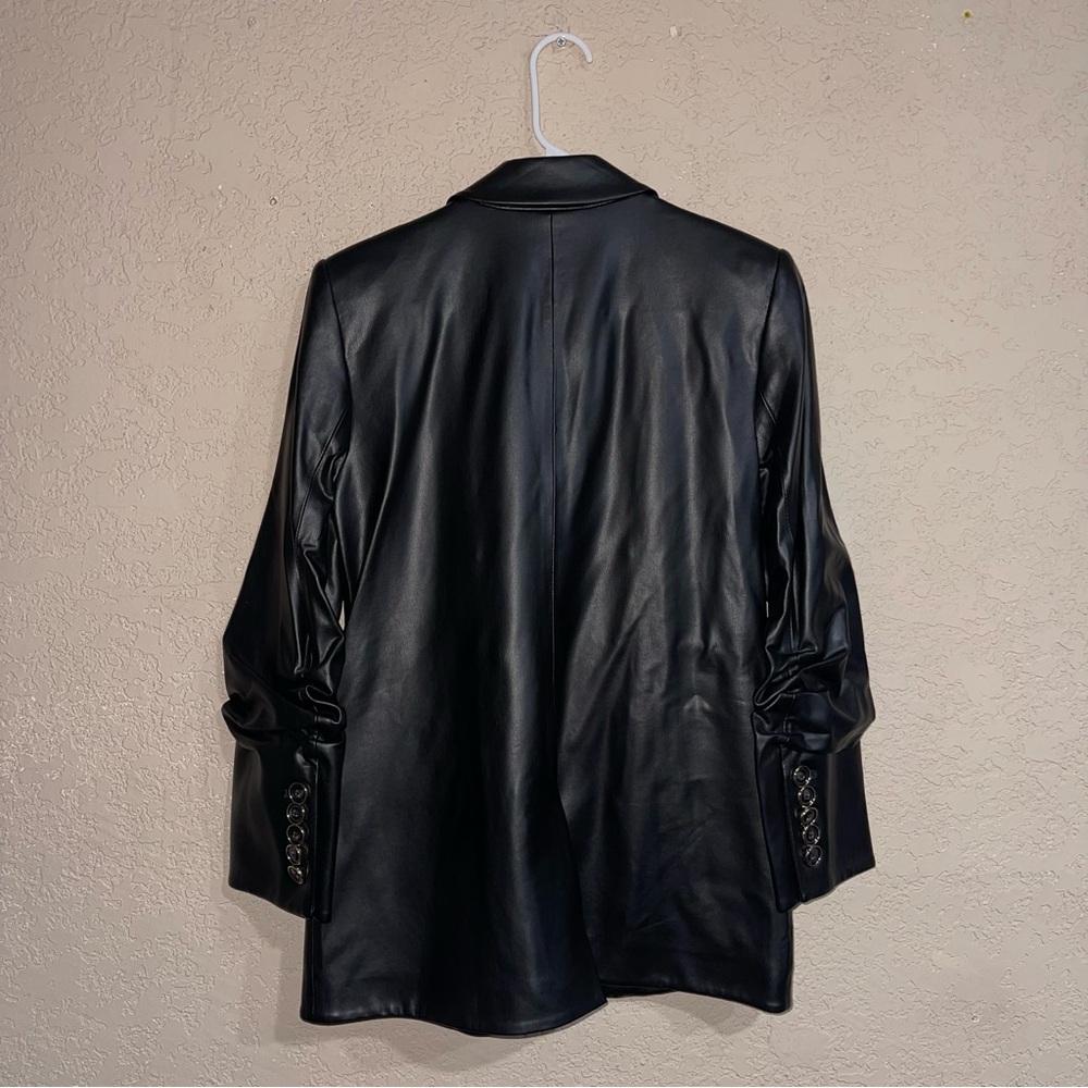 Veronica Beard | Beacon Faux Leather Blazer Size: 8 - Picture 9 of 9